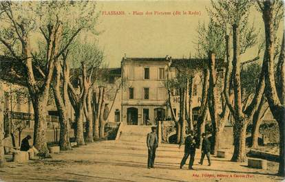 CPA FRANCE 83 " Flassans, Place des Platanes"