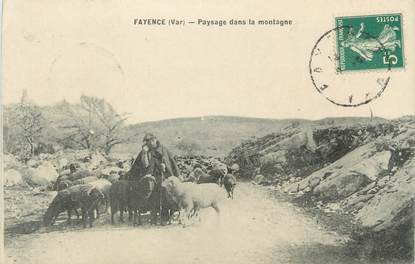 CPA FRANCE 83 " Fayence, Un Berger et ses moutons"