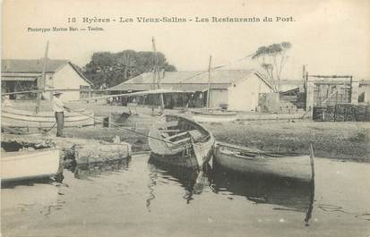 CPA FRANCE 83 "Hyères, Les vieux Salins, les restaurants du port"