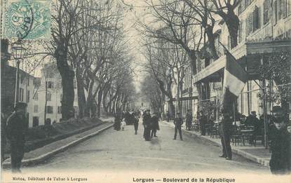 CPA FRANCE 83 "Lorgues, Boulevard de la République"