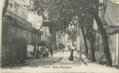 CPA FRANCE 83 "Puget Ville, Route Nationale"