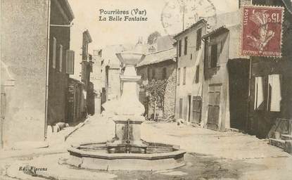 CPA FRANCE 83 "Pourrières, La belle fontaine"