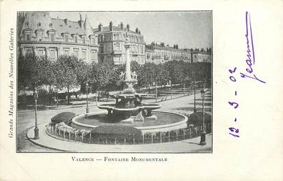 CPA FRANCE 26 "Valence, Fontaine monumentale" / Ed. J. Céas & Fils