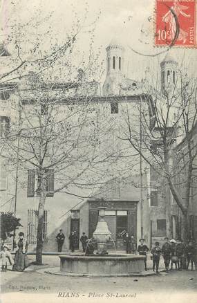 CPA FRANCE 83 " Rians, La Place St Laurent"