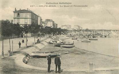 / CPA FRANCE 06 "Golfe Juan, le quai et la promenade"