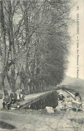 CPA FRANCE 83 "Solliès Pont, L'Allée des Platanes, l'enclos"