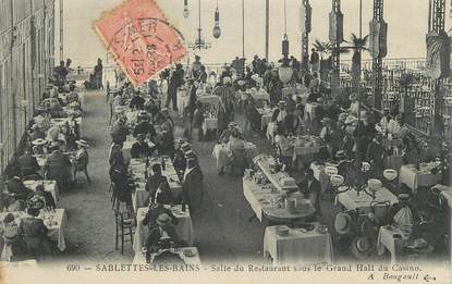 CPA FRANCE 83 "Sablettes les Bains, Salle du restaurant sous le grand hall du casino"