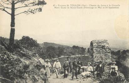 CPA FRANCE 83 "Environs de Toulon, Chemin de Janas à la Chapelle Notre Dame de Bonne Garde"