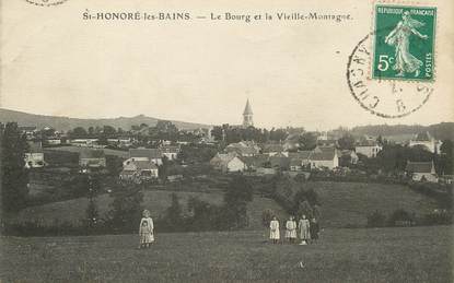 / CPA FRANCE 58 "Saint Honoré les Bains, le bourg et la vieille montagne"