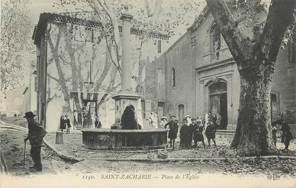 CPA FRANCE 83 " Saint Zacharie, Place de l'église"