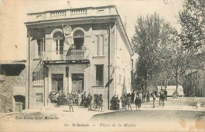 CPA FRANCE 83 " Saint Zacharie, Place de la Mairie"