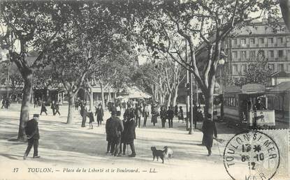 CPA FRANCE 83 " Toulon, Place de la Liberté et le Boulevard" / TRAMWAY