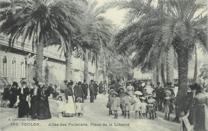 CPA FRANCE 83 " Toulon, Allée des Palmiers, Place de la Liberté"