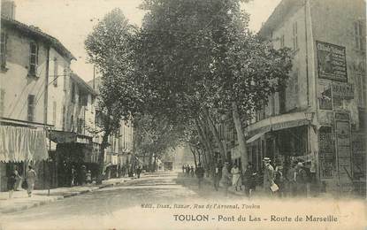 CPA FRANCE 83 " Toulon, Pont du Las, Route de Marseille"