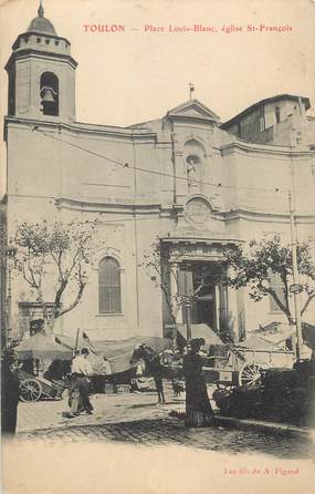 CPA FRANCE 83 " Toulon, La Place Louis Blanc, L"église St François"