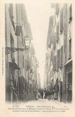 CPA FRANCE 83 " Toulon, Rue Félix Brun"