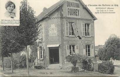 CPA FRANCE 51 "Esternay, Le café de la gare après le bombardement"