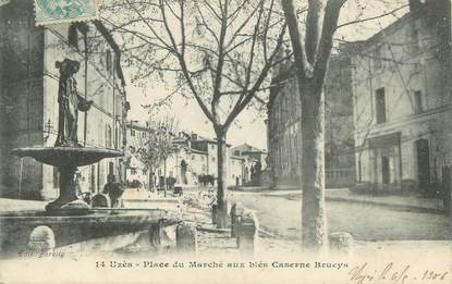 CPA FRANCE 30 " Uzès, Place du Marché"