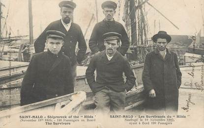 CPA FRANCE 35 "St Malo, Les survivants du Hilda'