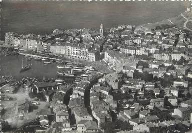 CPSM FRANCE 83 "St Tropez, Vue aérienne sur le port et sur la ville"