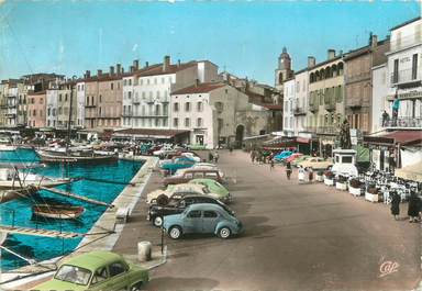 CPSM FRANCE 83 "St Tropez, Les quais et la Statue de Suffren"