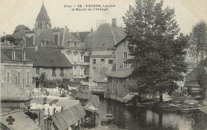 / CPA FRANCE 18 "Vierzon, lavoirs et moulin de l'abbaye"