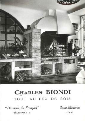 CPSM FRANCE 83 " St Maximin, La Brasserie du Français Charles Biondi"