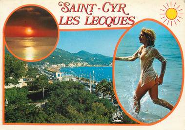 CPSM FRANCE 83 " St Cyr Sur Mer - Les Lecques, Vues" / NU