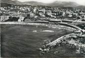 83 Var CPSM FRANCE 83 " Sanary sur Mer, La plage de Port Issol, Le Cigalon , Vue sur le camp de camping"