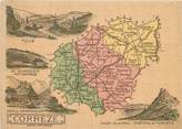 19 Correze / CPA FRANCE 19 "Correze" / CARTE GEOGRAPHIQUE