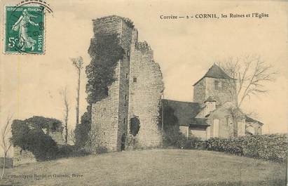 / CPA FRANCE 19 "Cornil, les ruines et l'église"