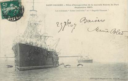 CPA FRANCE 44 " St Nazaire, Fêtes d'inauguration de la nouvelle entrée du port en septembre 1907"