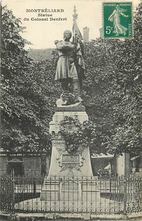 CPA FRANCE 25 "Montbéliard, statue du colonel Denfert"