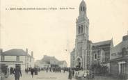 44 Loire Atlantique CPA FRANCE 44 " St Mars de Coutais, L'église, sortie de messe"