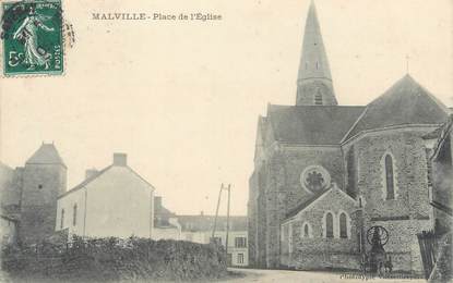 CPA FRANCE 44 " Malville, Place de l'Eglise"