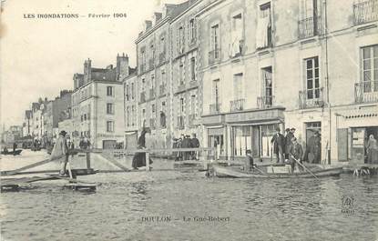 CPA FRANCE 44 "Doulon, Le Gué Robert" / LES INONDATIONS DE FEVRIER 1904