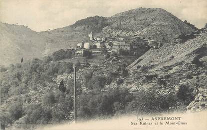 CPA FRANCE 06 " Aspremont, Les ruines et le Mont Cima"