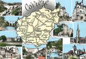 19 Correze / CPSM FRANCE 19 "Correze"  / CARTE GEOGRAPHIQUE 