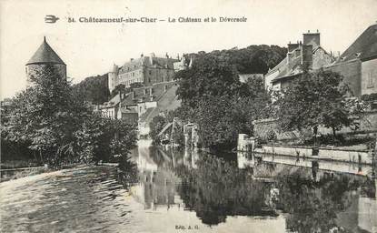 / CPA FRANCE 18 "Chateauneuf sur Cher, le château et le deversoir"