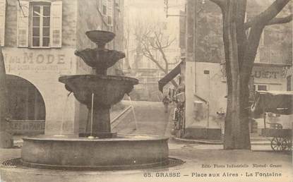 CPA FRANCE 06 " Grasse, La fontaine Place aux Aires"