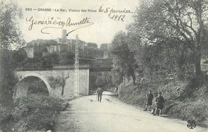 CPA FRANCE 06 " Grasse, Le bar, Viaduc des Ribas"