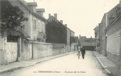 / CPA FRANCE 18 "Nérondes,  avenue de la gare"