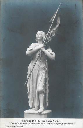 CPA FRANCE 06 " Roquefort, Statue de Jeanne d'Arc"