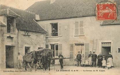 / CPA FRANCE 77 "La Fermeté, la ferme de M. Cajon"