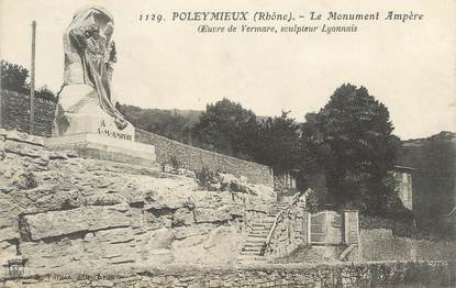 CPA FRANCE 69 " Poleymieux, Le monument ampère'