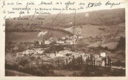 CPA FRANCE 69 " Poleymieux, Les rivières et le château de la Roche"