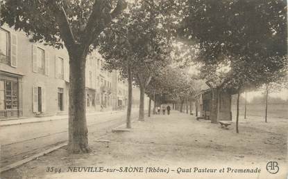 CPA FRANCE 69 " Neuville sur Saône, Quai Pasteur et promenade"