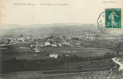 CPA FRANCE 69 " Fleurie, Les Monts du Beaujolais"