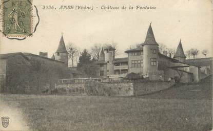 CPA FRANCE 69 " Anse, Château de la Fontaine" / CACHET AMBULANT