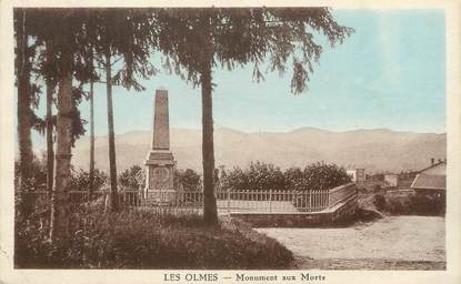 CPA FRANCE 69 " Les Olmes, Le monument aux morts"